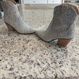 Diva Rhinestone boots by Betsey Johnson